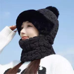 겨울철 코디 아이템 꽈배기 뽀글이 털방울 넥워머모자부드러운목도리 따뜻한 베이직머플러 시크 포근한 멋