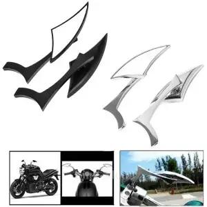 Harley Dyna Street Bob Cruiser Chopper용 검정색 오토바이 범용 후면 거울