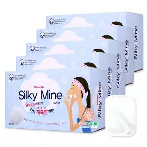 신세대 실키마인 화장솜 400매 / 총5박스 / 천연코튼 silky mine