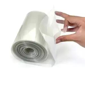 폭 30250mm 투명 18650 PVC 열수축 튜브 필름 배터리 팩 보호 포장 슬리브