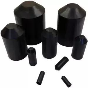 2/5/10/20pcs 검정색 직경 10 65mm 열수축 엔드 씰 캡 PE 절연 랩 와이어 보호 커버 하단 케이블 슬리브