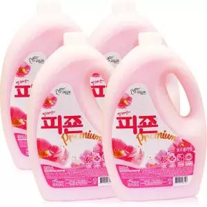피죤 핑크 3100ml x 4개~초특가 용기 섬유유연제