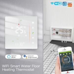 MOES 스마트 온도 조절기 WiFi/ZigBee (워터/전기/가스 보일러용)  주간 프로그래밍 가능  Alexa  Google