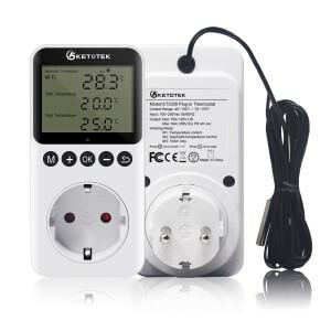 KT3200 타이머 소켓 온도 조절기  디지털 컨트롤러  난방 냉각  주간 야간 제어  EU/UK/FR/AU 플매트 카펫