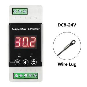 AC100-240V Din 레일 온도 조절기 디지털 컨트롤러  센서 릴레이  출력 알람 NO NC COMMON