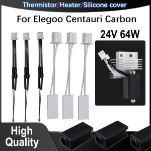 Elegoo Centauri Carbon Hotend 실리콘 양말 커버 액세서리 예비 부품 용 24V 60W 세라믹 가열 튜브 히터