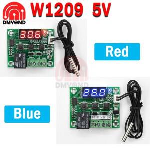 W1209 DC 5V 빨간색 파란색 LED 디지털 온도 Controllear 조절기 제어 스위치 방수 NTC 센서