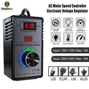 전자 전압 조정기 110V OR 220V AC 전동 속도 컨트롤러 LED 온도 및 조명 조절 미국 EUR 영국 AUS 플매트