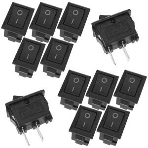 5/20/100Pcs KCD1 15x21mm 2Pin ON-OFF 보트 모양 스위치 스냅인 로커