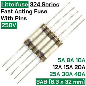 5PCS 원래 LF 고속 블로우 세라믹 퓨즈 튜브 핀 6X30 6x32MM 250V 5A 8A 10A 324 작동