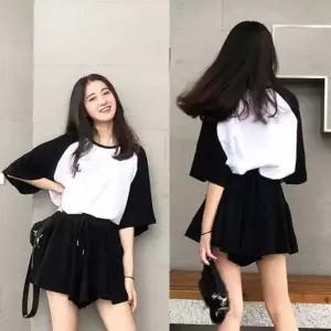 치마반바지 밴딩 데일리패션코디 여름바캉스패션 여성스러운코디 허리