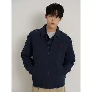 BEANPOLE MEN 칼라넥 집업 써커 저지 아우터 - 네이비