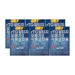 순 수식품 rTG 알티지 오메가3 1018mg x 60캡슐 x 6박스