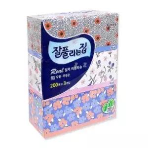 [셀러허브]티슈 미용 휴지 3p 탁상 화장지 각티슈 곽티슈 200매 (S47894289)