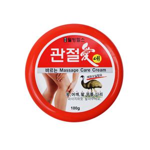 웰빙헬스 바르는 마사지 관절애 크림(통) 100g 1개 단품 에뮤오일 함유