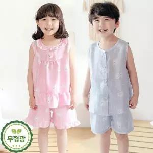 [보리보리/토토와모모]국산/ 유아 잠옷 여아 여름 파자마 물방울2(인견)