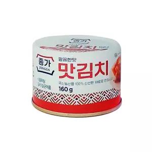 종가집 깔끔한맛 맛김치캔 160g x 12개 여행용 휴대용 캠핑용 김치통조림