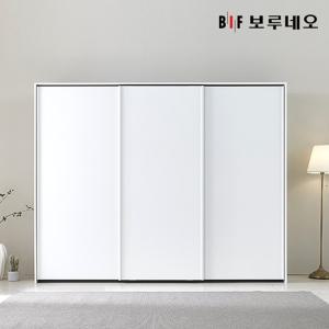 [보루네오]쥬피터 E0 슬라이딩 키큰 옷장 2400 수납형 (3도어 W2460)_수도권 무료/지방 차등 착불