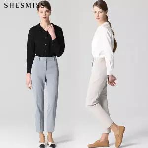 [(SHESMISS)] 스프링 백밴딩 슬림 팬츠 (택가격: 158000원)