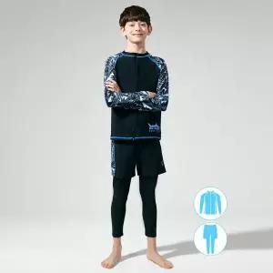 베이직엘르 BEB-T702K 남아동 집업래쉬가드 레깅스세트 생존수영복 키즈래쉬가드