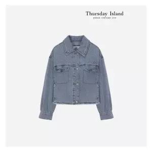[써스데이아일랜드][Thursday Island] 레빗 자수 데님 자켓(T236MJK301W)