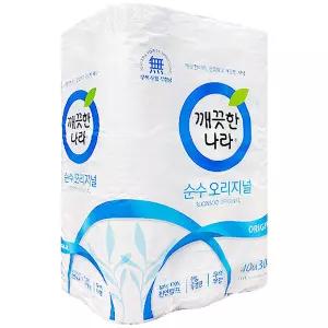 깨끗한나라 순수 오리지널 40m 2겹 30롤 x 3개