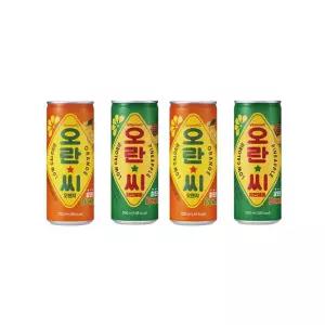 아트박스/마전동상회 오란씨 파인애플 오렌지 과즙 탄산 캔 음료 250ml 30개