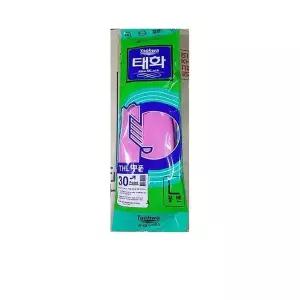 [콩심팥심]고무장갑 꽃밴L 분홍 태화 x10개 -식자재 주방 용품 음식점고무장갑