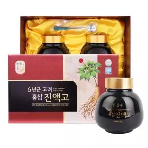 한삼수 6년근 고려홍삼진액고500g 2병 농축액 보자기포함 선물세트