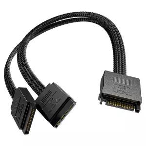 [티엑스온] SATA Y자 연장 케이블 HDD 분배 전원 연결 사타 파워선