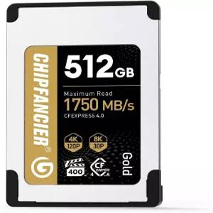 칩팬시어 512GB CFExpress 4.0 타입 A 카드 최대 1750MB /s 읽기 속도 및 s 쓰기 4K/8K 비디오 녹화용