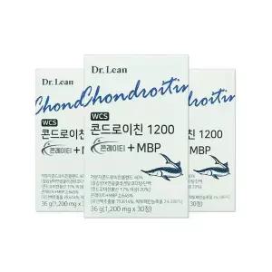 [셀러허브]닥터린 콘드로이친 1200 콘레이티 + MBP 1200mg 30정 3개/mjc (S41991916)