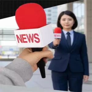 구름 가짜 NEWS 마이크 연극소품마이크