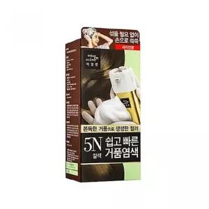 새치 커버 갈색 헤어 컬러 거품 염모제 빠른 염색 모발 변신 헤어컬러링 모발 새치커버