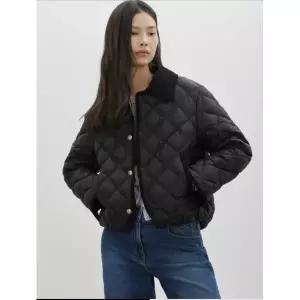 [롯데백화점]씨씨콜렉트 코듀로이 배색 퀼팅 경량 다운 C261PSG801