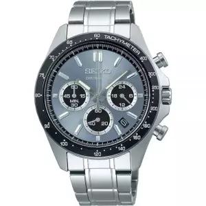 세이코 시계 워치 메탈 손목 Seiko SBTR027 Mens 15 Second Chronograph Quartz Wristwatch Blue Gray Meta