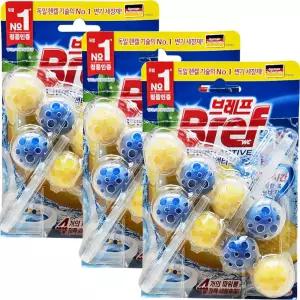 브레프 파워 액티브 변기세정제 레몬 50g x 2개입 3개