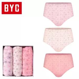 [BYC] WCP9129 메가스타맥시여성삼각팬티3매입_백색나염