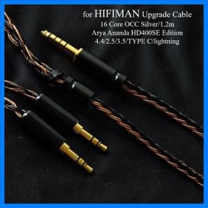 HIFIMAN HD400se Edition XS Arya Ananda 업그레이드 케이블 4.4mm 밸런스드 16 코어 HiFi 헤드폰 와이어 O