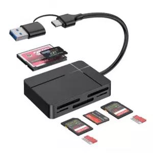 USB3.0 TF M2 플래시 C타입 카드리더기 CR-700C 멀티 SD카드 Type-C xD CF 메모리 마이크로 7in1