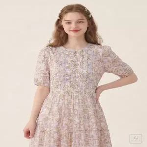 [써스데이아일랜드][Thursday Island] 패턴 믹스 롱 원피스(T244MOP234W)