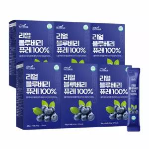뉴트리너스 리얼 블루베리 퓨레 100 20g x 14포 x 6박스 블루베리퓨레 눈건강 대용량