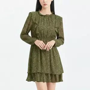 [미쏘] 플라워 프릴 미니 원피스 (MIWOWBT32G-T)