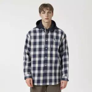후아유 Shadow Plaid Flannel Overfit CheckShirt/WHYCF3732U