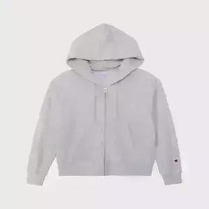 champion 여성 베이직 스몰 로고 후드 집업 Grey