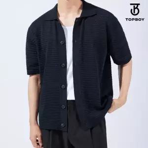 스카시 펀칭 카라 썸머 린넨 반팔 가디건 (TC033)