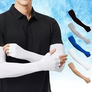 [인콘트로]남성 여성 쿨링 햇빛 자외선 차단 냉감 손가락 반장갑 팔토시