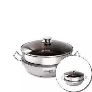 냄비 키친아트 일품 통3중 스테인레스 찜냄비 찜솥 24cm