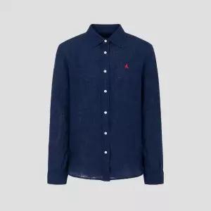 빈폴레이디스 26S/S BF6364E10P [Essential] 리넨 솔리드 레귤러숏 셔츠 - 블루 GN