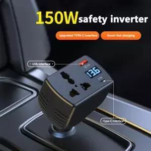 2025 인버터 150W DC 12V - 220V 자동 전원 차량용 전압 변환기 어댑터 USB 충전기 포함